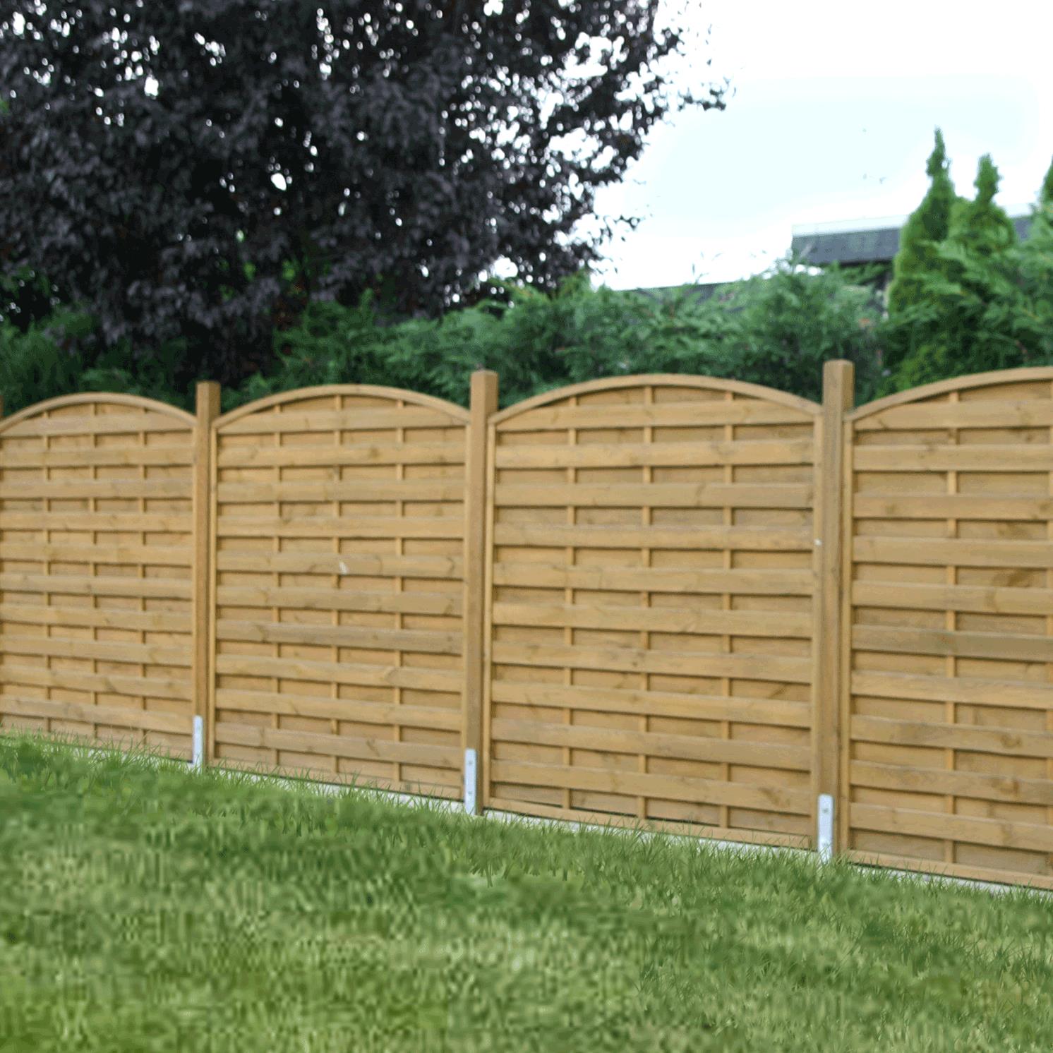 Dichtzaun Classic, rund  - 180/160/180/160 cm, Zaunreihe