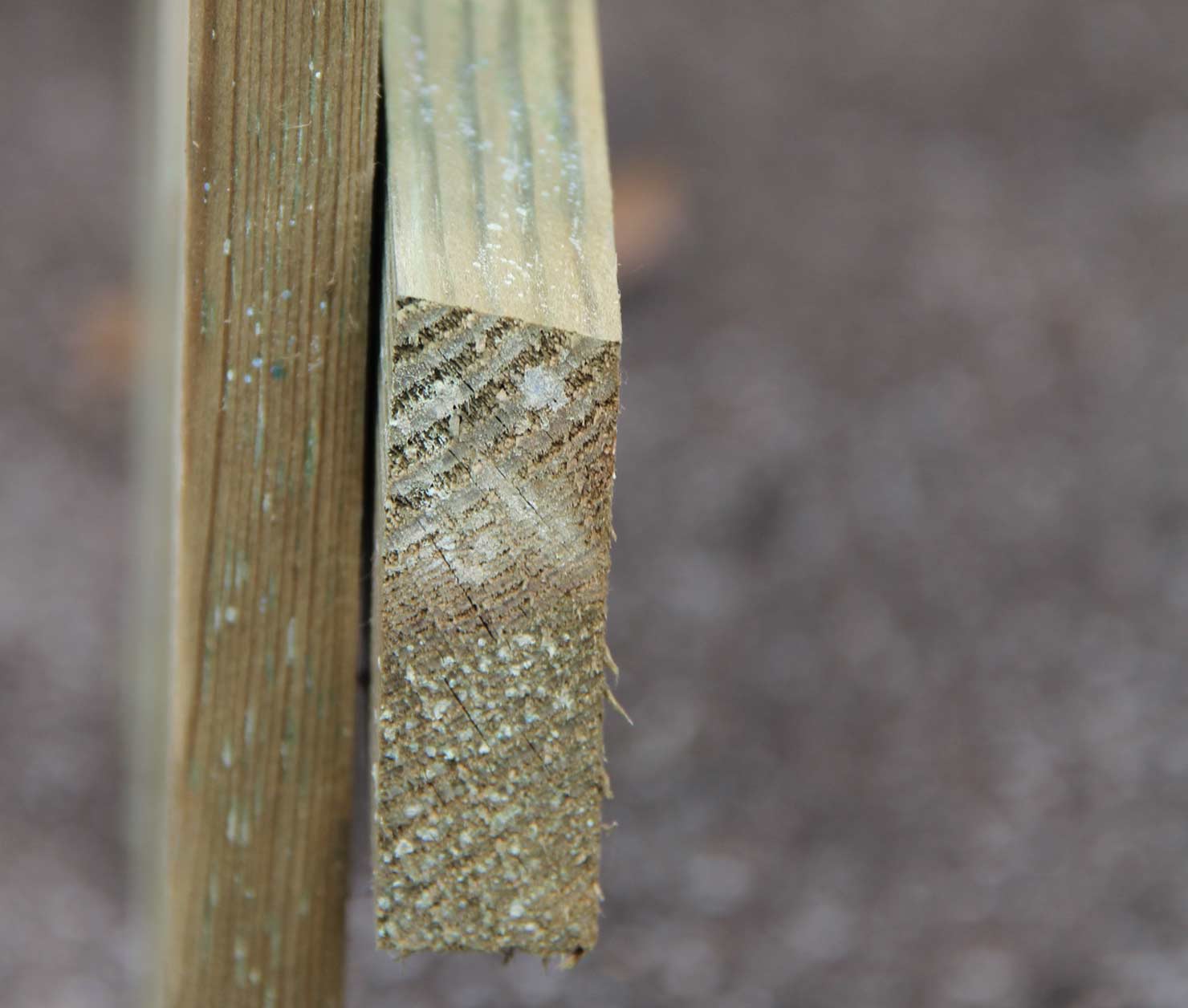 Staketenzaun rund, Detail