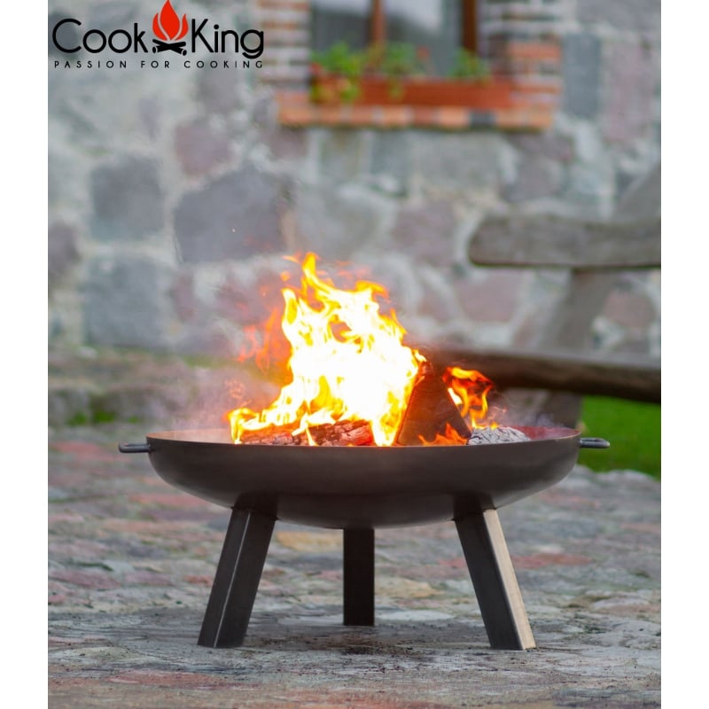 Cook King Feuerschale Polo brennend