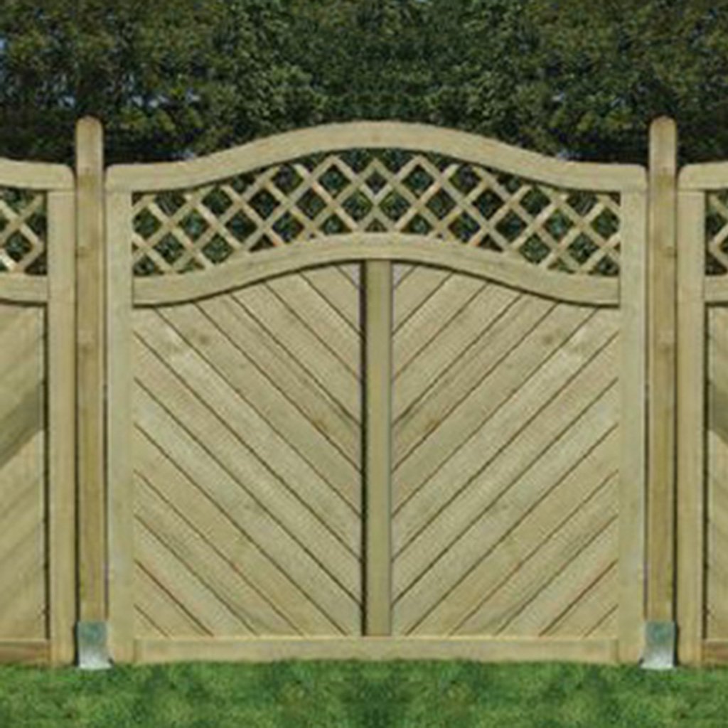 Stabil-Massiv Zaun mit Schweifbogen 180 x 180 cm