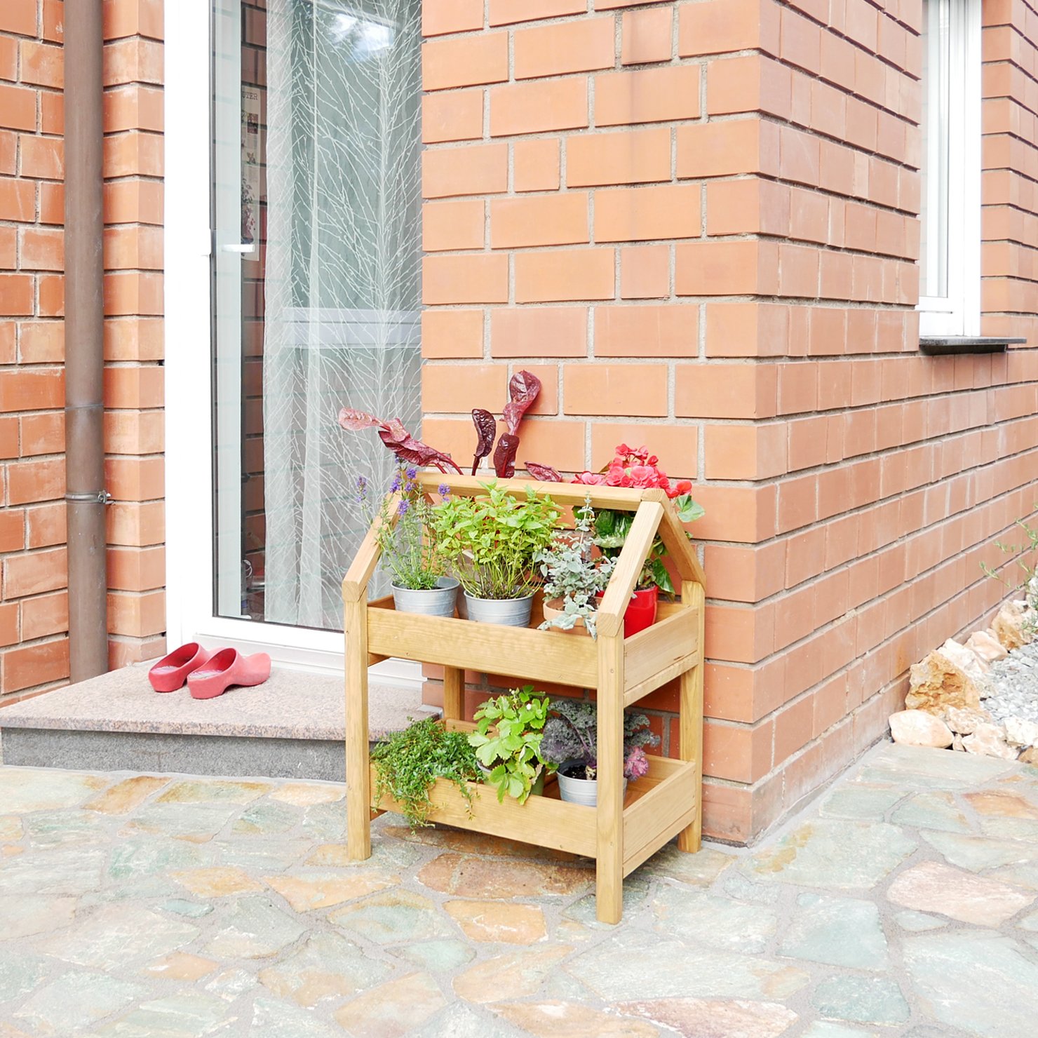 Gartenregal Ares  – bepflanzt
