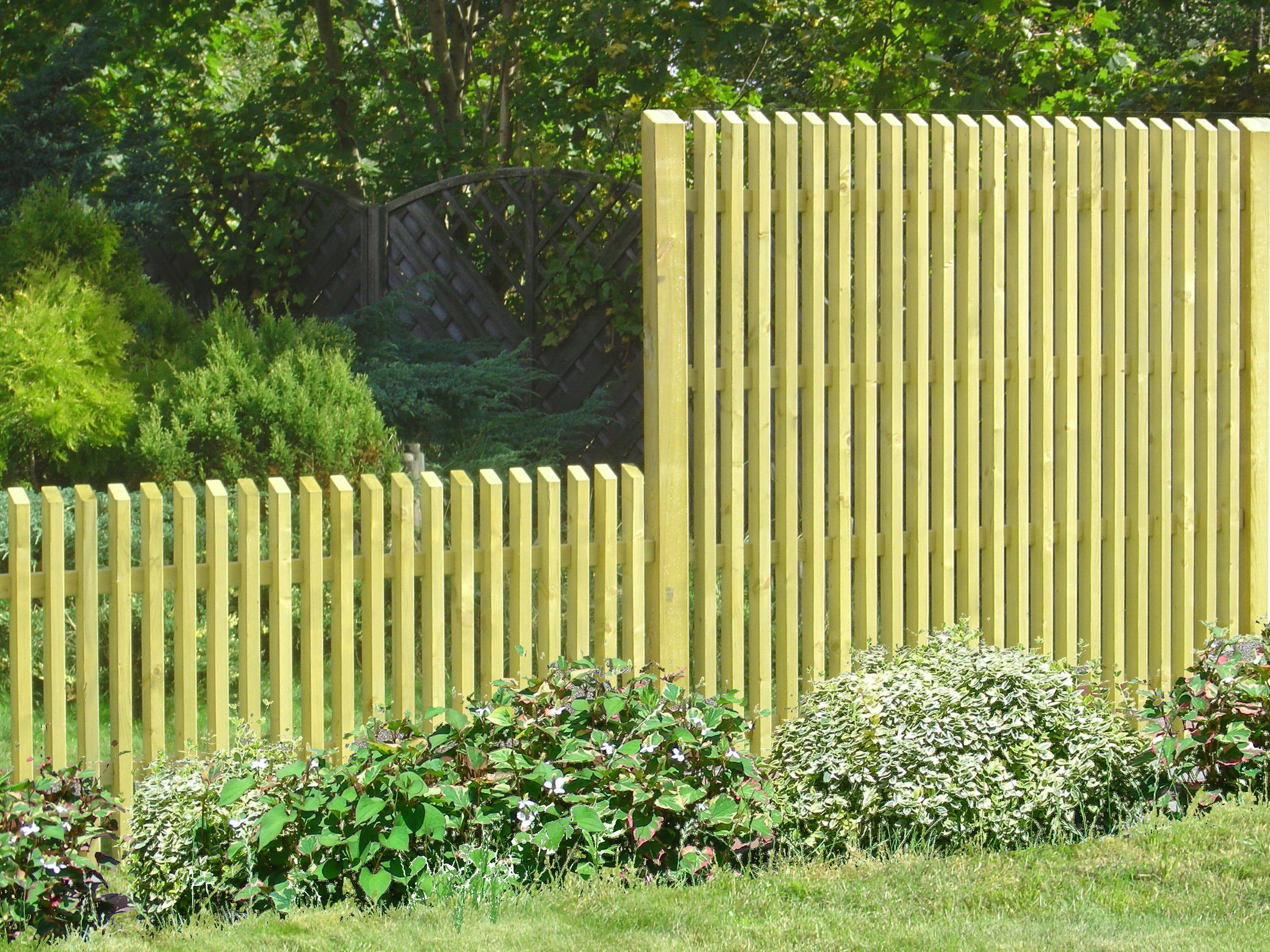 Senrechtzaun Staccato - 180 x 90 cm und 180 x 180 cm mit Pfosten