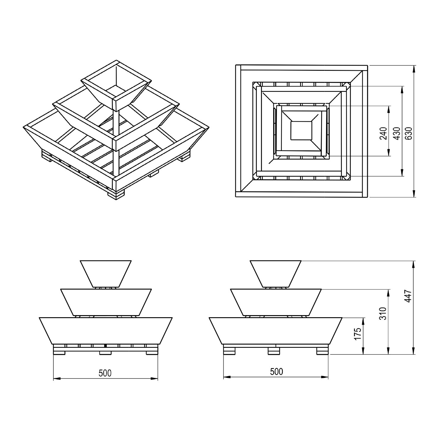 Pyramide Basil - Zeichnung