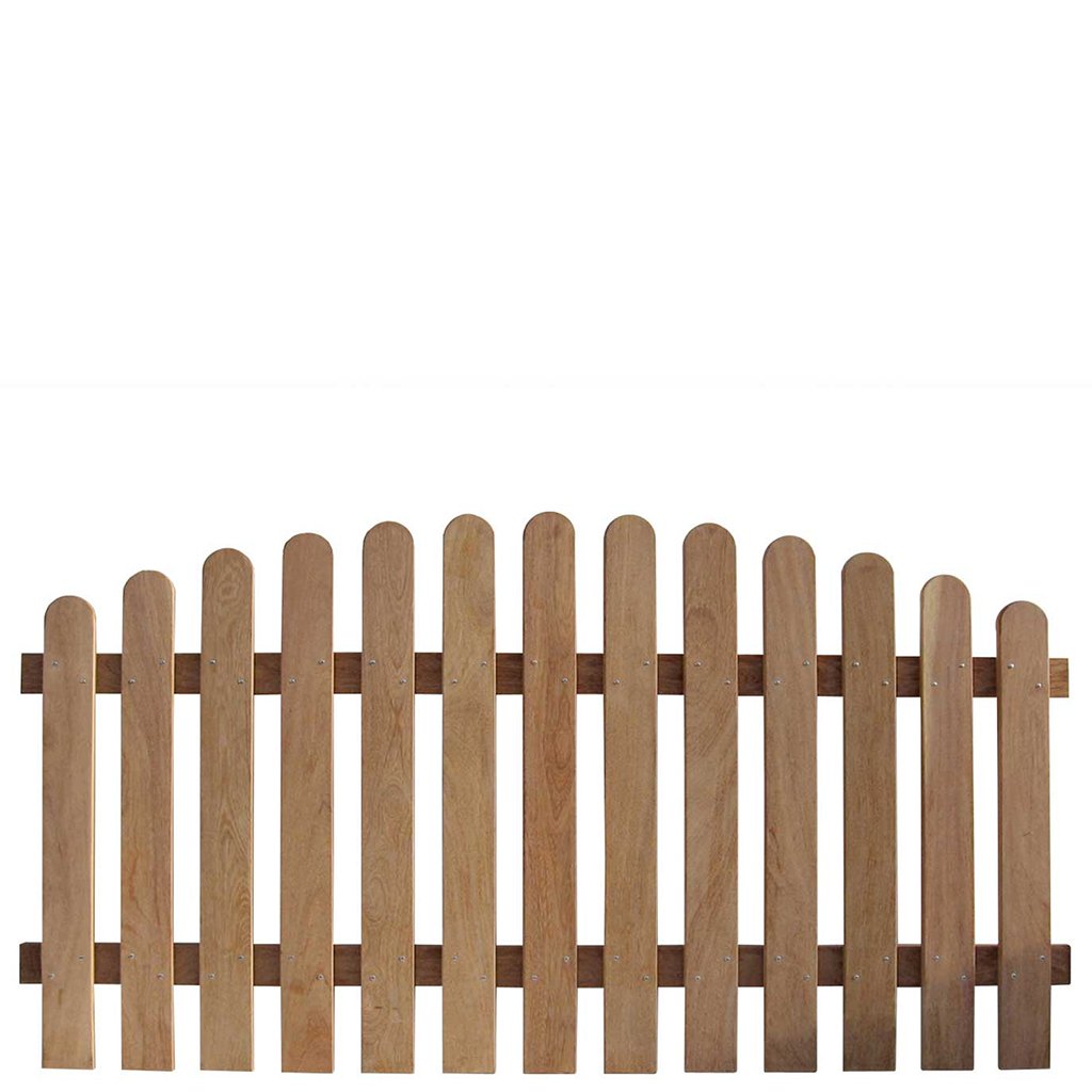 Cumaru Vorgartenzaun rund