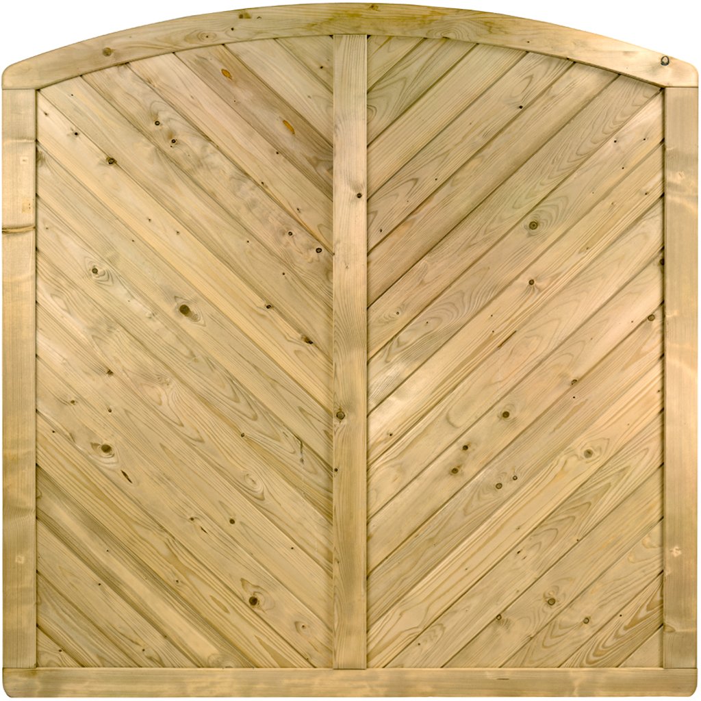Massivzaun Giardino mit Bogen 180 x 165/180/165 cm