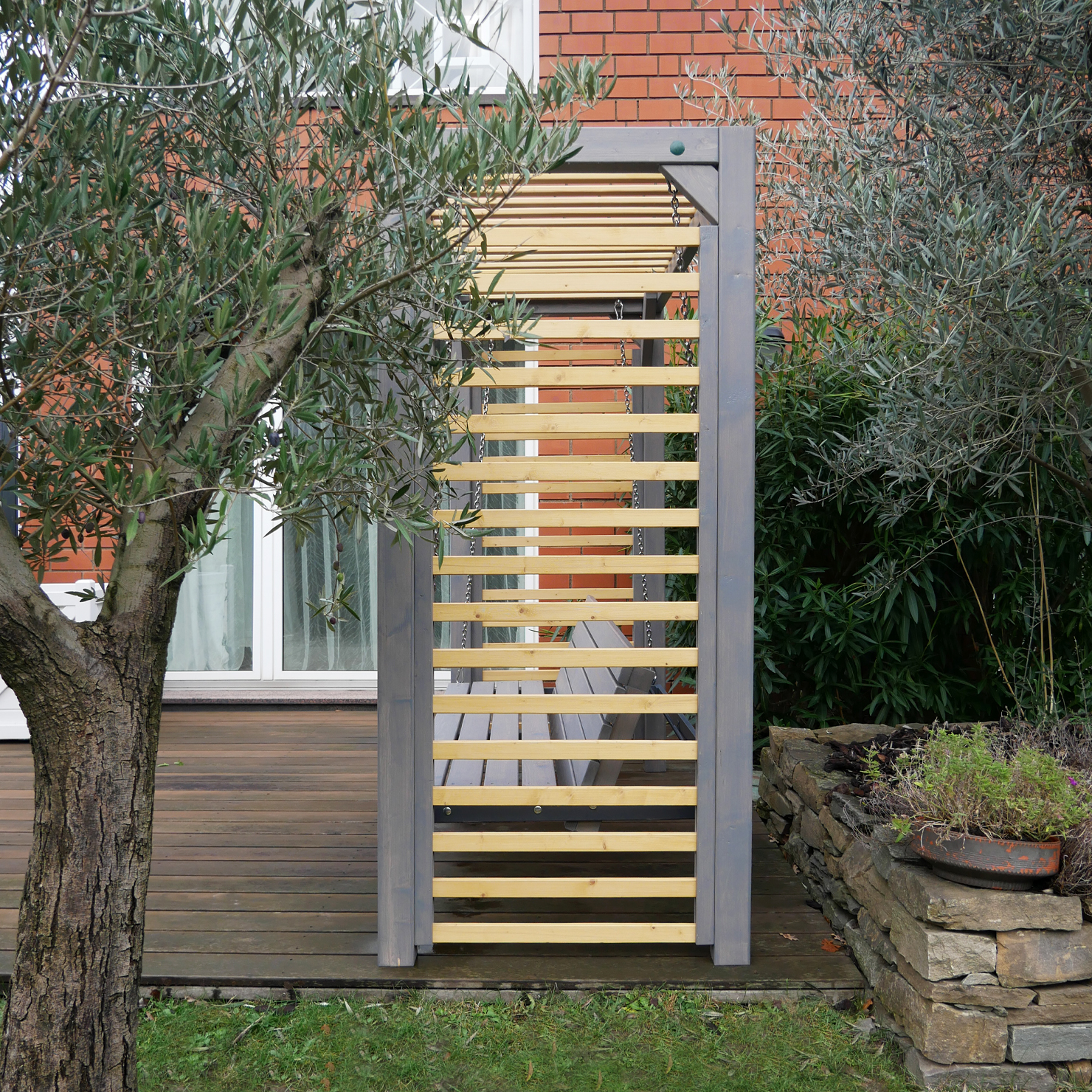 Pergola-Schaukel – Seitenansicht