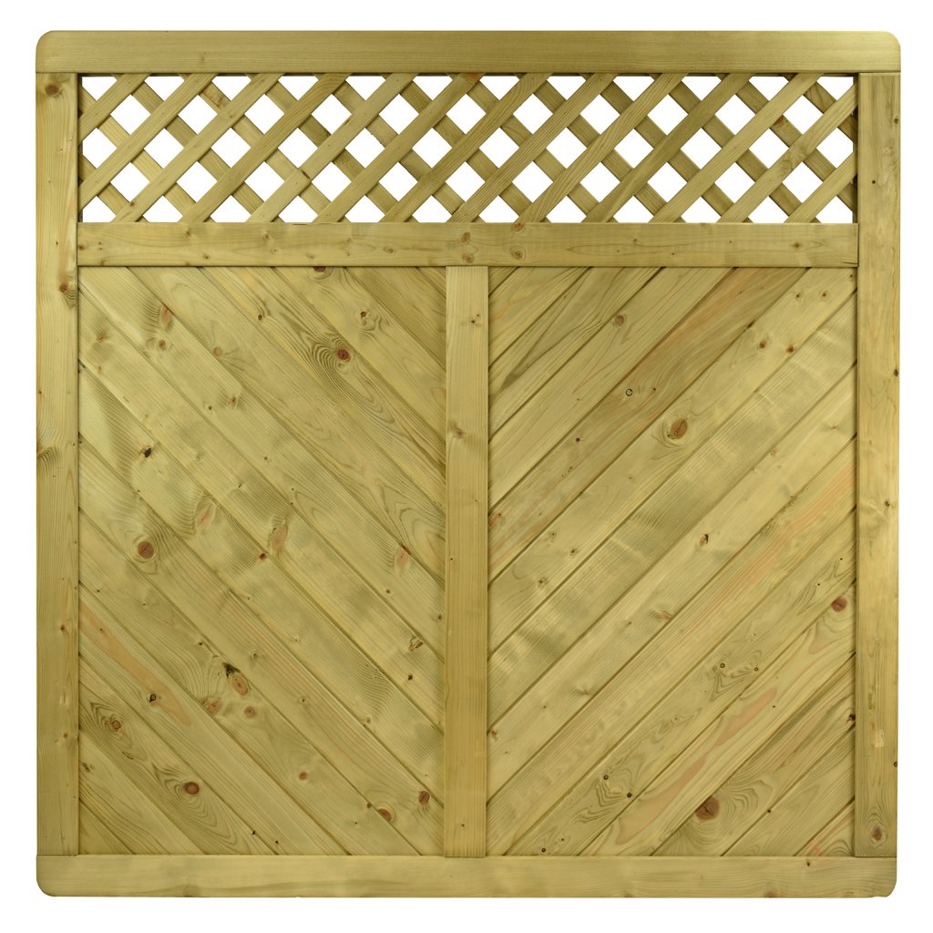 Massivzaun Giardino mit Rankgitter – 180 x 180 cm