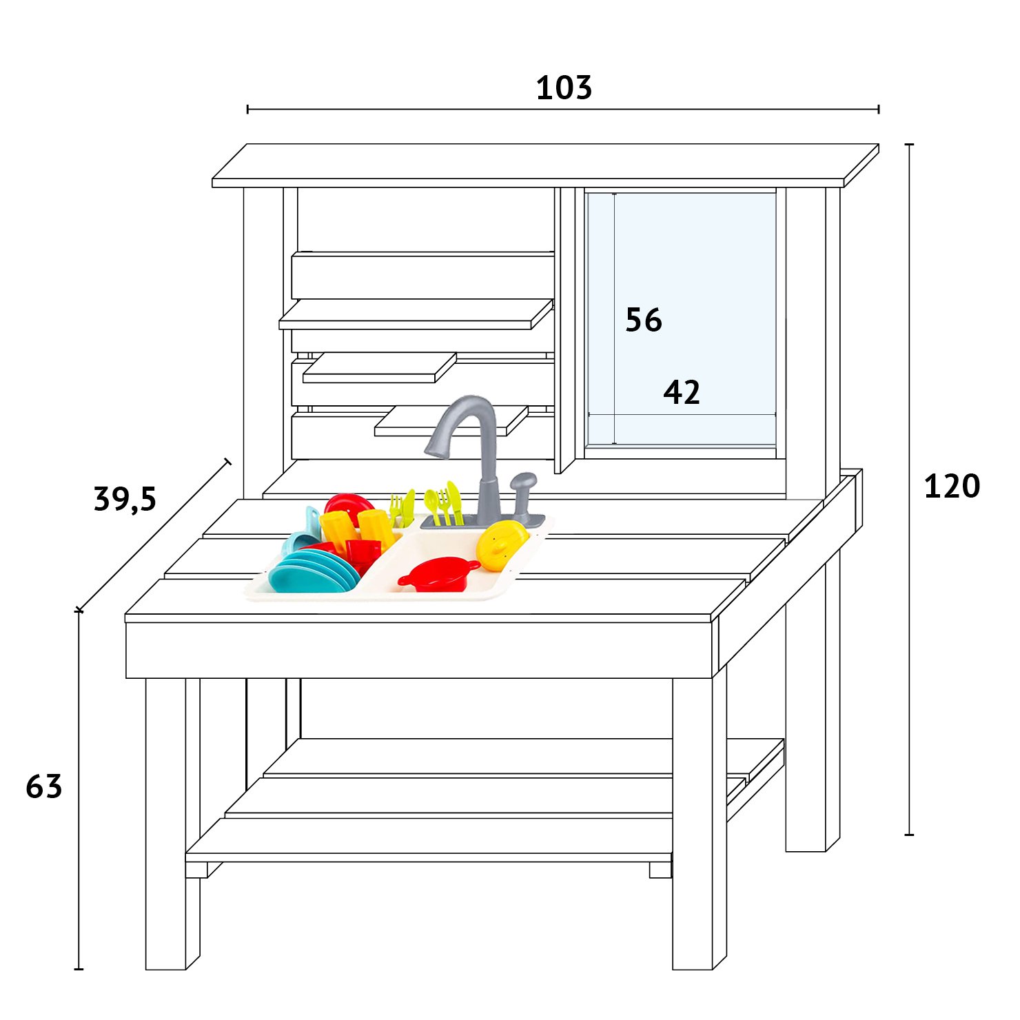 Spielküche Roxy – Maße