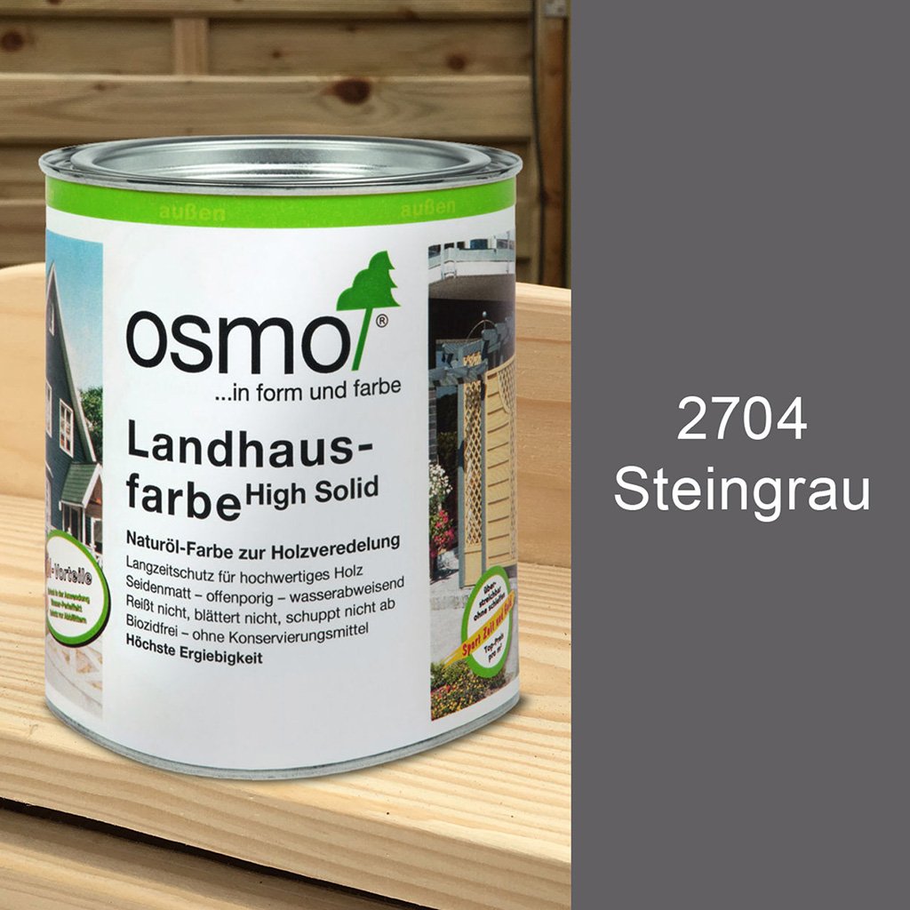 Osmo Landhausfarbe 0,75l Steingrau