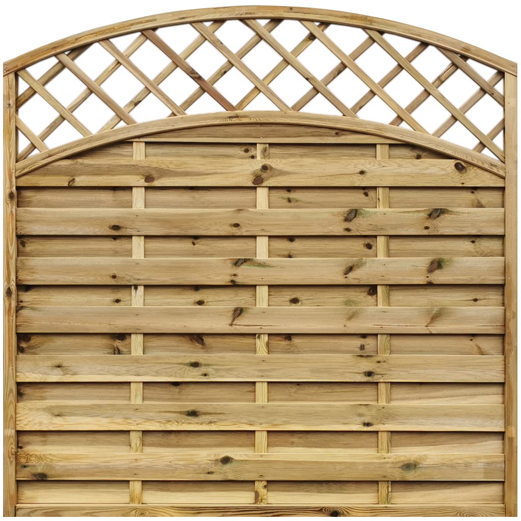 Dichtzaun Classic mit Rankgitter - 180x160/180/160 cm