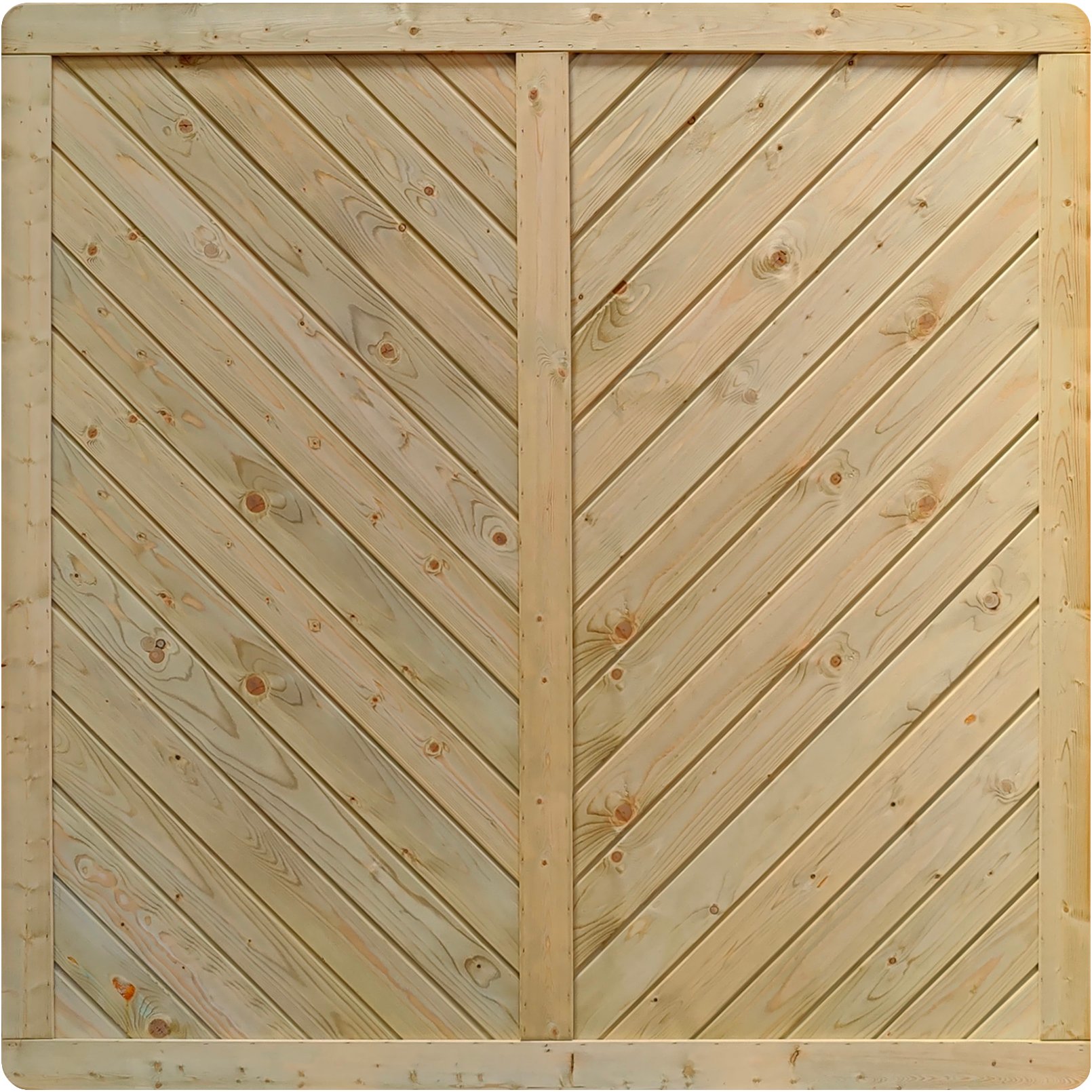 Massivzaun Giardino aus Fichte – 180 x 180 cm