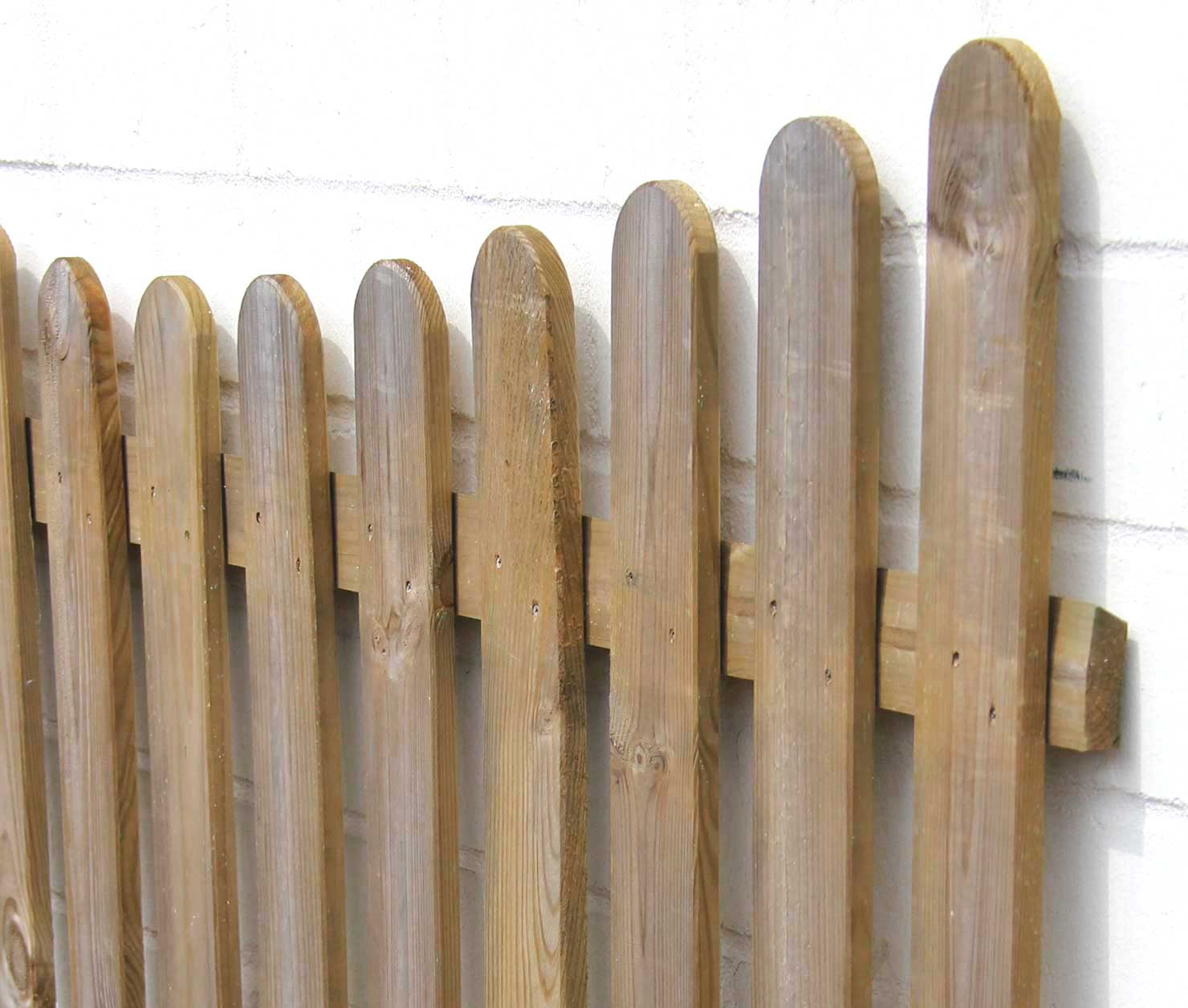 Staketenzaun rund, Detail