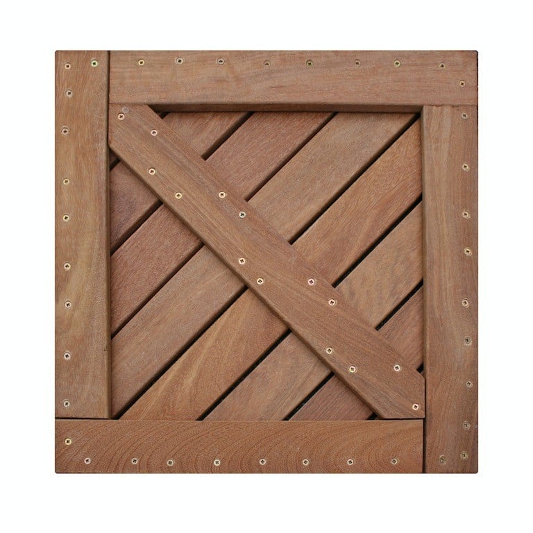 Cumaru Diagonalfliese, 50 x 50 cm, Unterseite