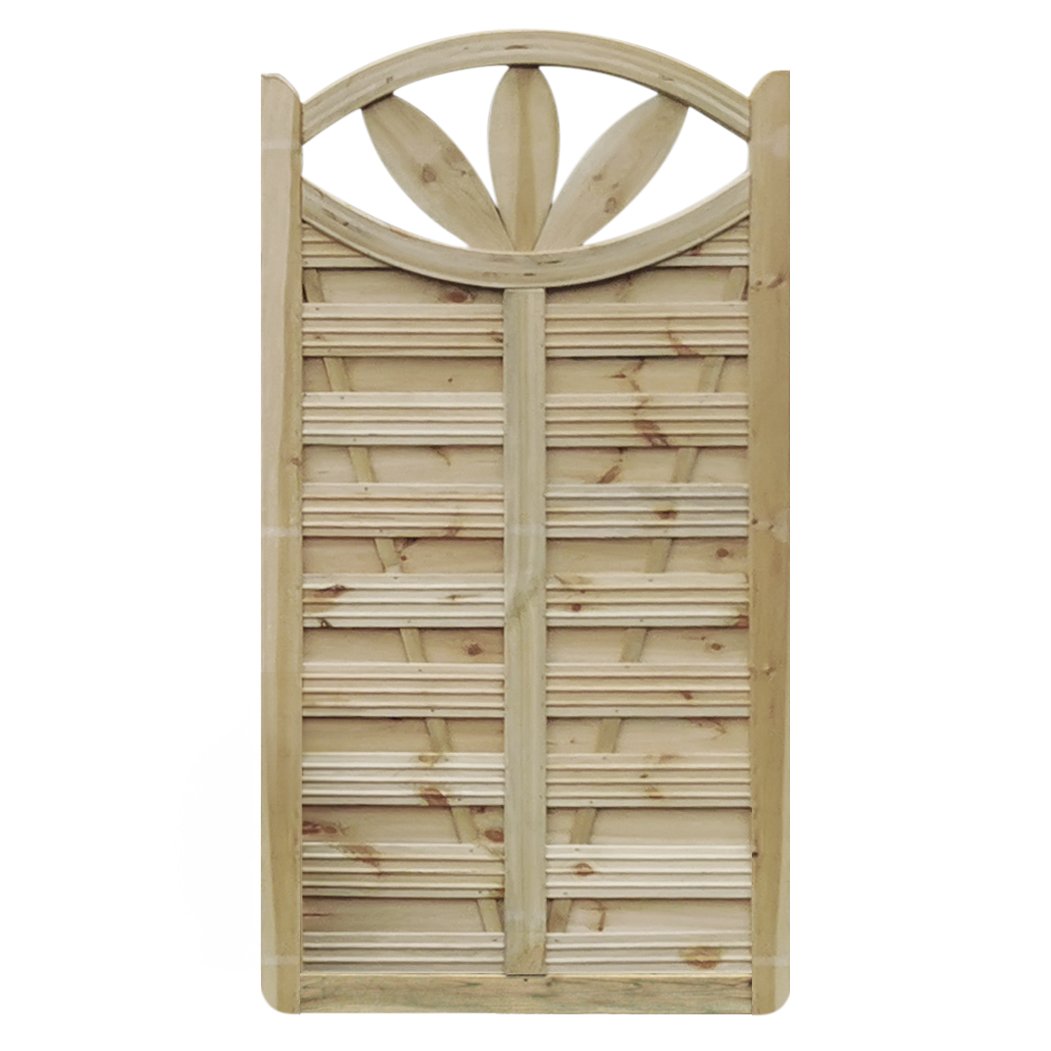 Verona Zaun mit Seerosenblatt – 90 x 170/180/170 cm